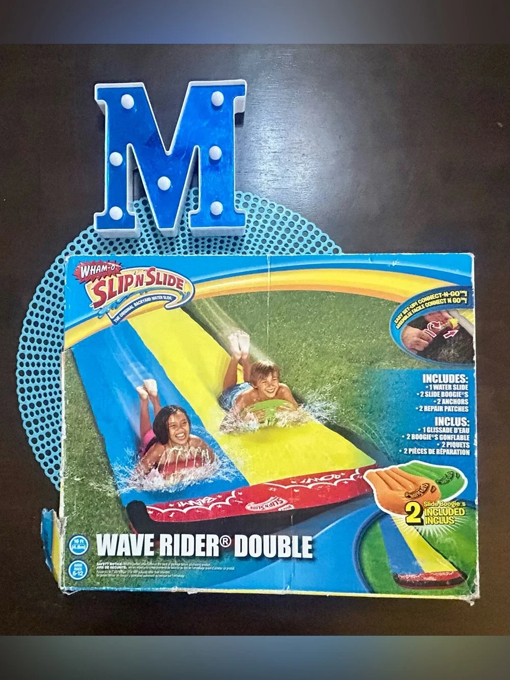 Vintage Slip' N Slide Extreme XL Double Wave Rider With 2 Bonus Slide Boogies
